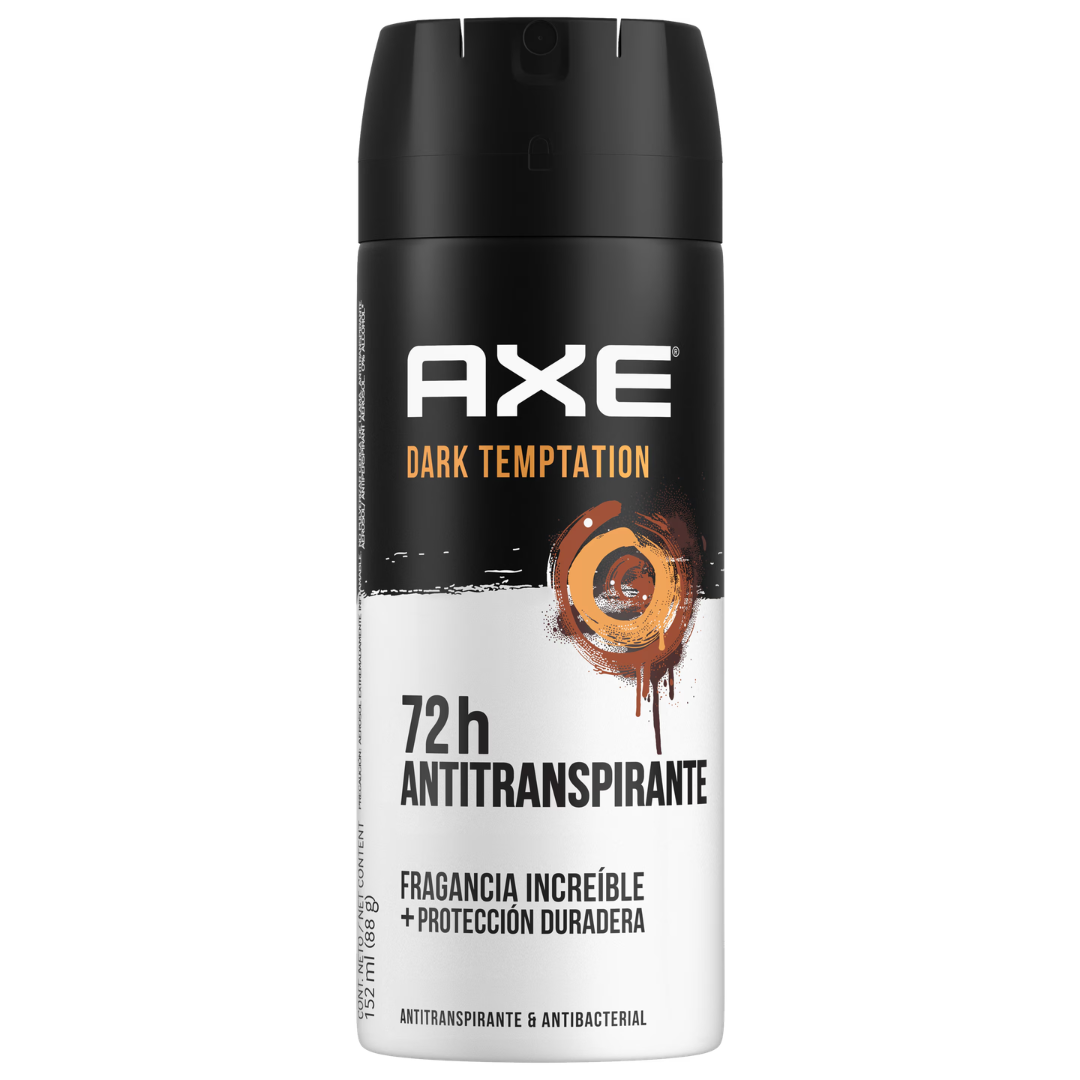 DESODORANTE AXE DARK TEPTATION 72H AEROSOL 152ML